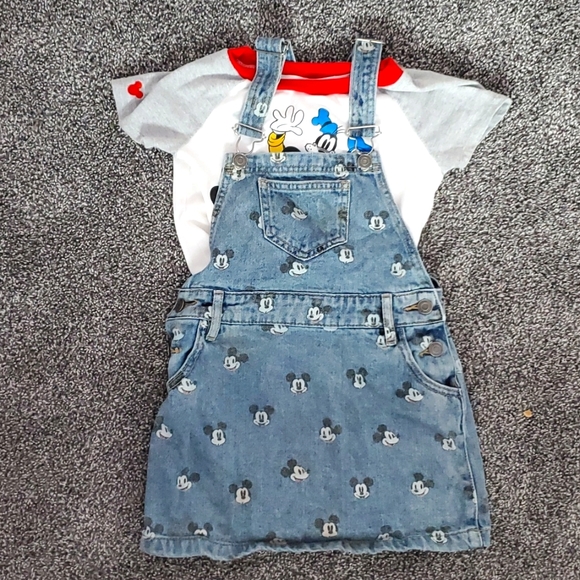 Disney Other - Mickey overall dress with shirt